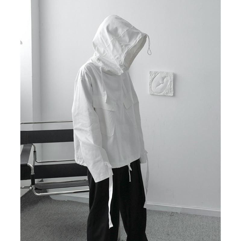 Men's Hip Hop Super Loose Big Pocket Pullover Jacket