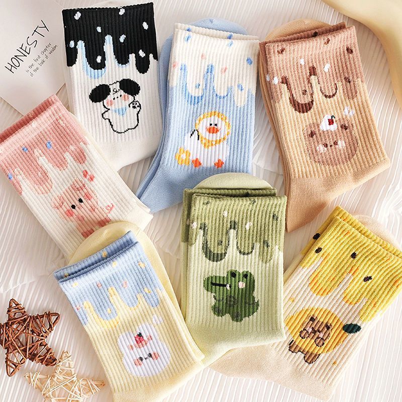 Middle Tube Female Student Middle Tube Korean Style Sweet Cute Japanese Trendy Socks