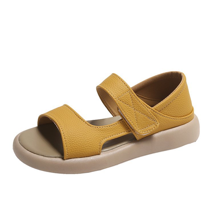 Simple Toe Round Head Thick Bottom Fairy Style Sandals