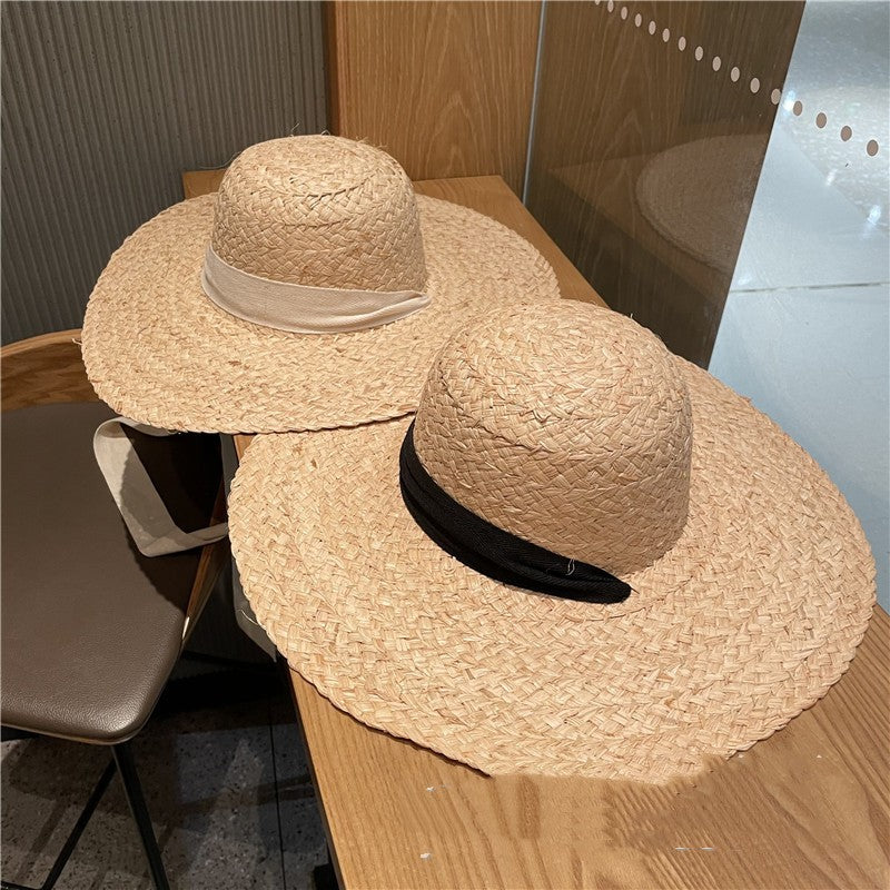 Round Head Beach Protection Sunscreen Holiday Binding Sun Hat