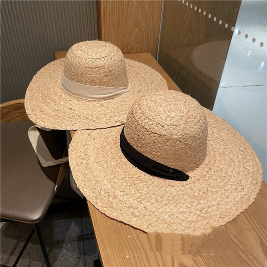 Round Head Beach Protection Sunscreen Holiday Binding Sun Hat