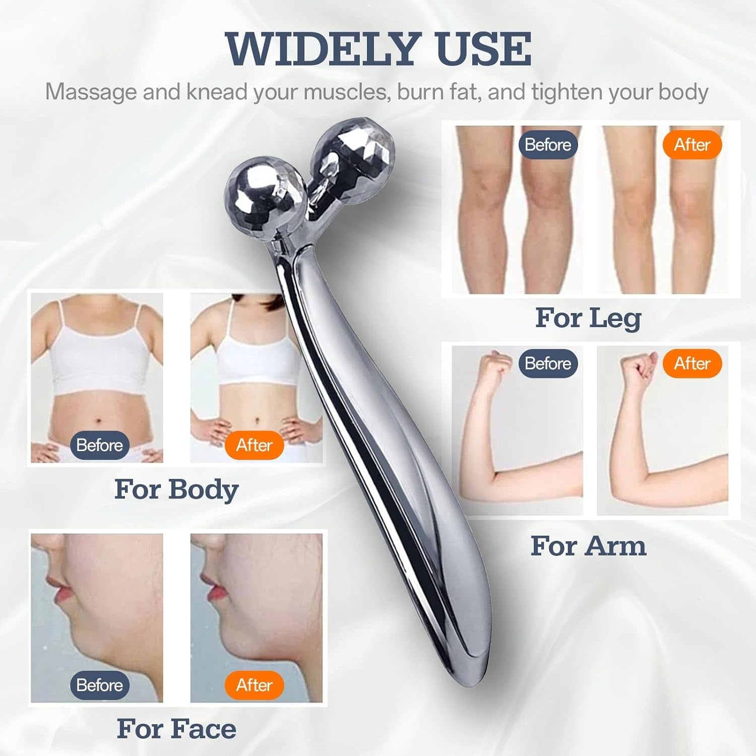 Masajeador Facial - Rouleau De Massage Visage Carla Barber - Ayuda Contra El Envejecimiento, Mejora Inmunidad, Retracta La Piel