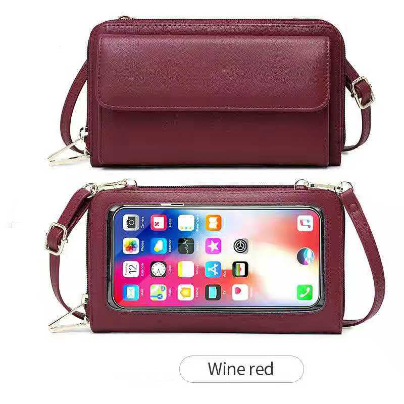 Touch Screen Mobile Phone Bag Messenger RFID Anti-theft Brush