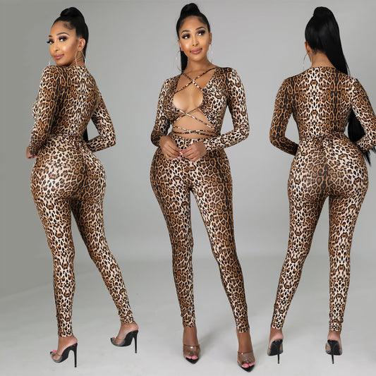 Women's Long-sleeved Trousers Jumpsuit
