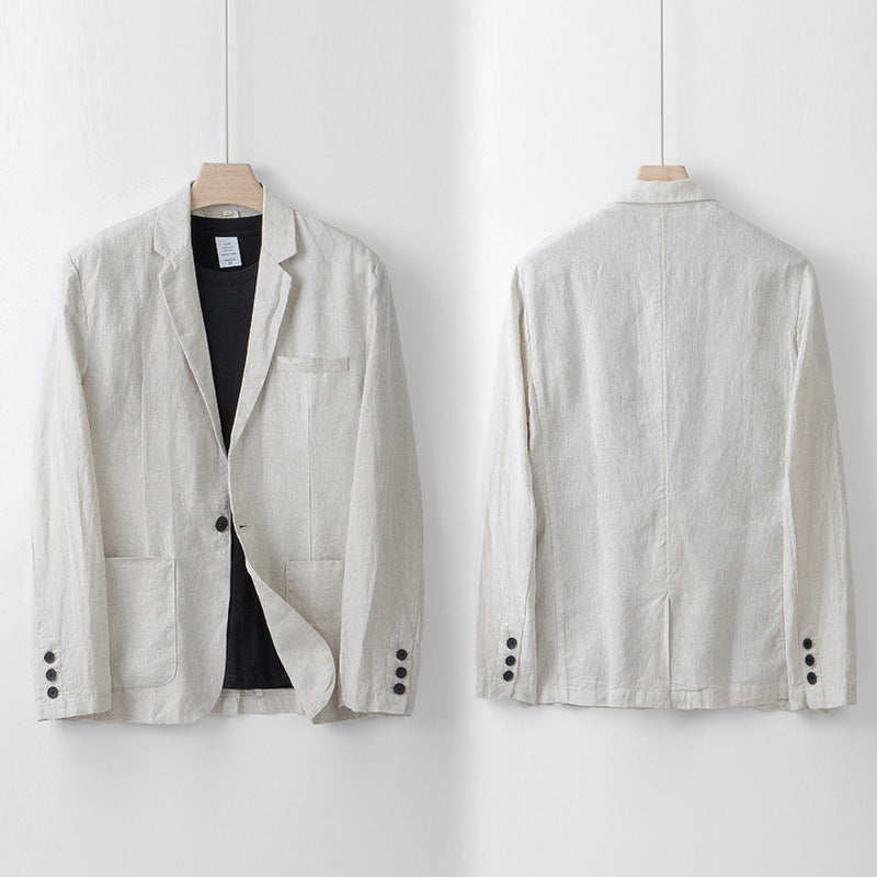 Linen Suit Men's Loose Casual Jacket