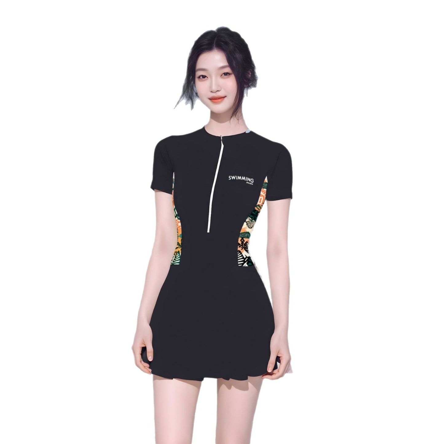 Slimming Modest Womens One Piece Swimsuit