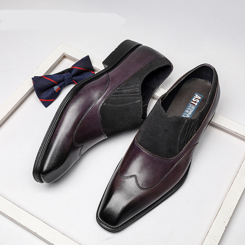 Men's Business Casual Leather Shoes Pointed Toe