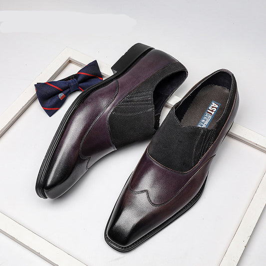 Men's Business Casual Leather Shoes Pointed Toe