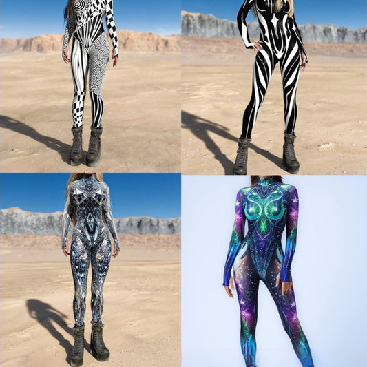 Halloween Tights 3D Digital Printing One-piece Play Costume