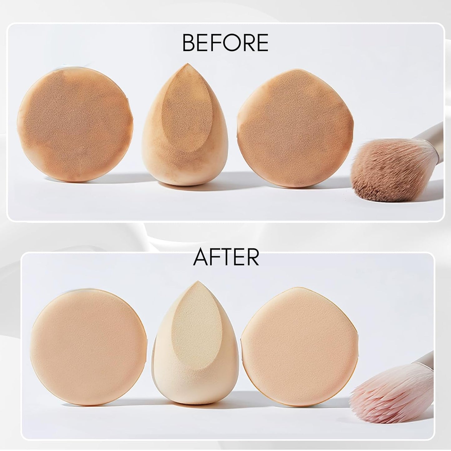 Brush Cleaner Solution: Deep Cleaning for Makeup and Nail Brushes, Sponges, and Powder Puffs, Hypoallergenic Formula, Removes Residue from Cosmetic Tools Cruelty-Free(2.02 Fl Oz)