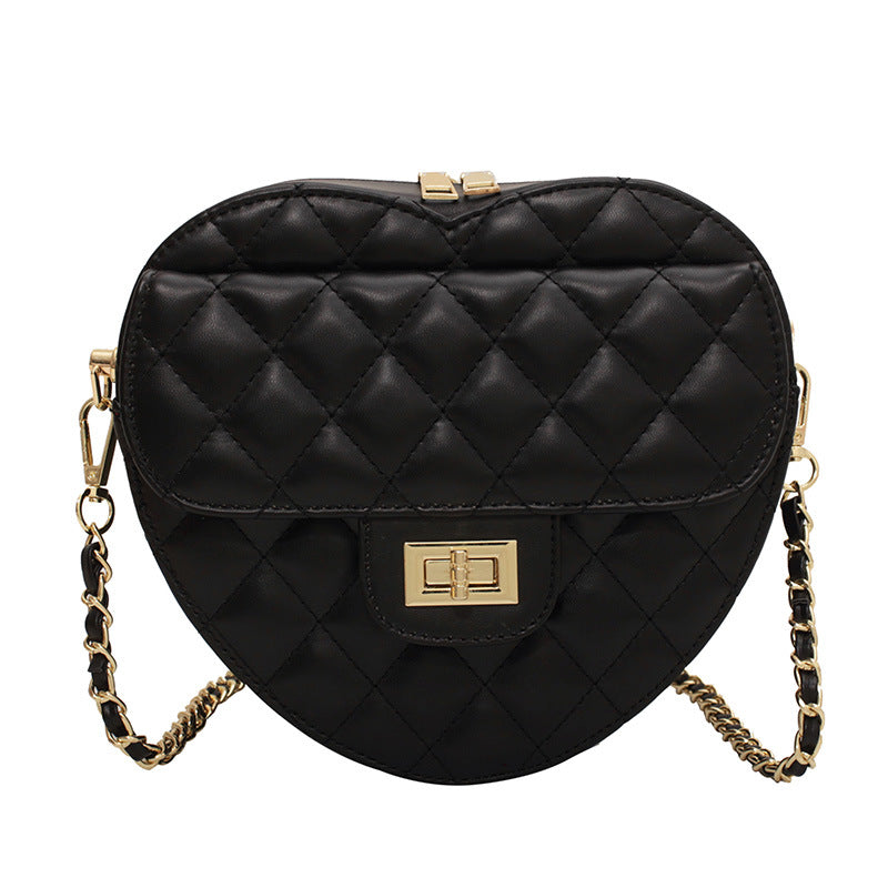 New Light Luxury Niche Love Diamond One-shoulder Messenger Bag