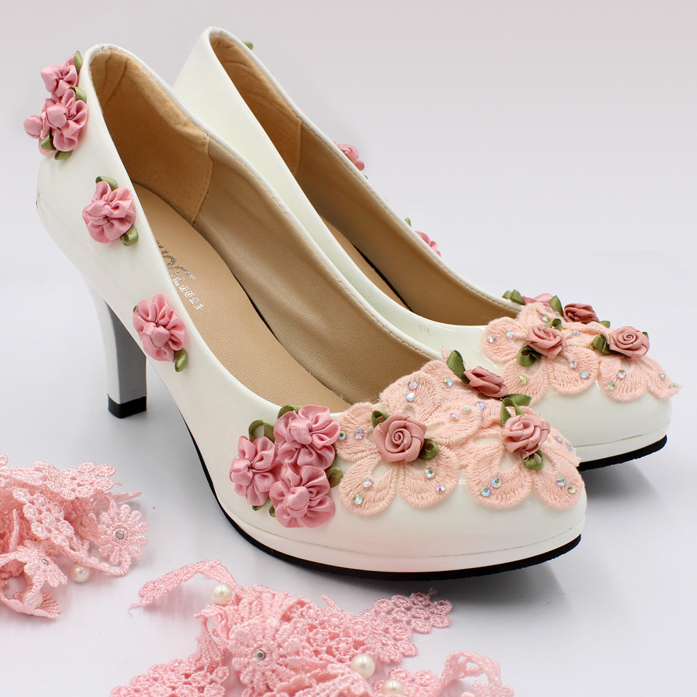 High Heeled Women's Shoes Autumn Round Toe