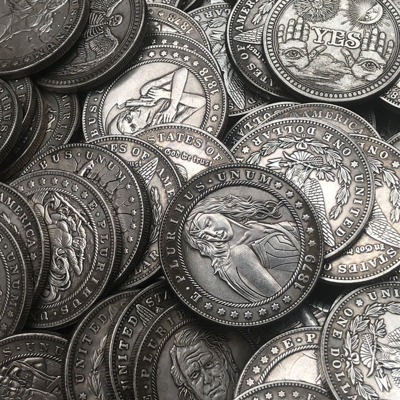 38MM Antique Silver Coin Crafts