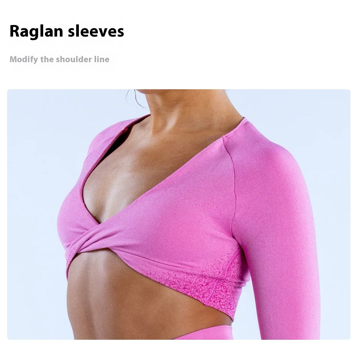 Short Top Sports Fitness T-shirt Half Sleeve Conspicuous Long Sleeve Yoga Wear