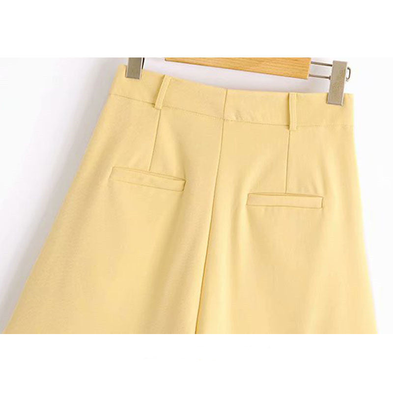 Pure Color Women's Casual Three-piece Shorts