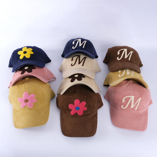 Letter Embroidery Baseball Cap Sun-proof Wide Brim Face-looking Same