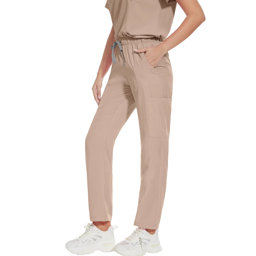 Surgical Gown V-Neck Short-Sleeve Hospital Nurse Uniform Workwear Set