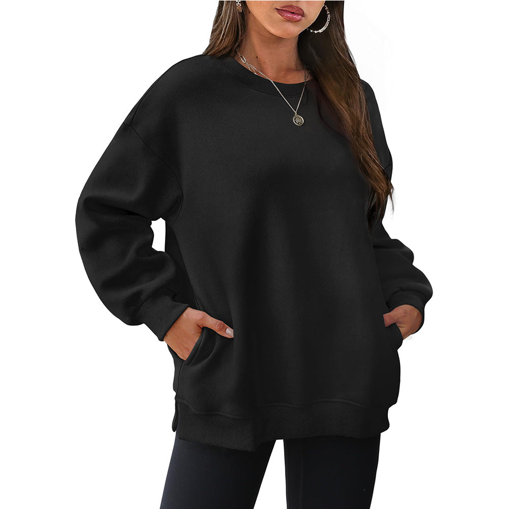 Women's Round Neck Long Sleeve Sports Fashion Pullover