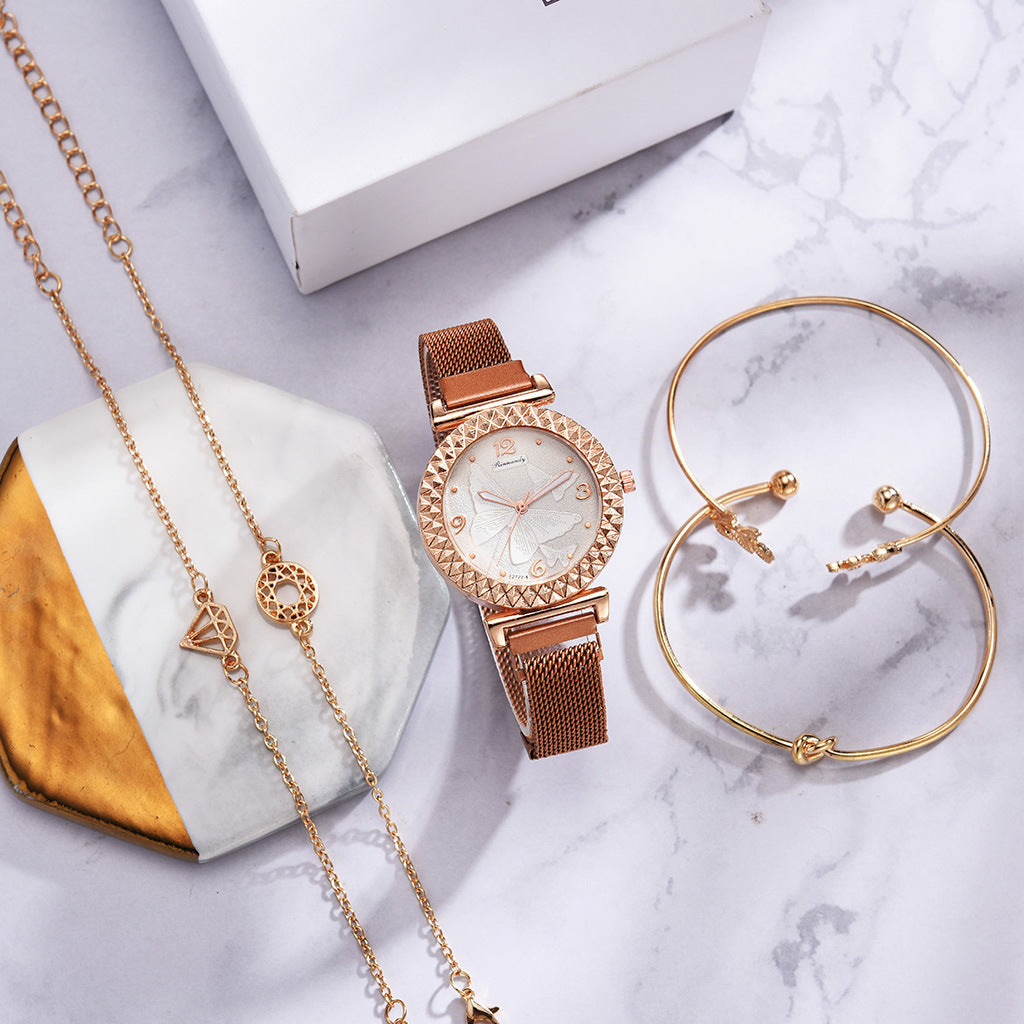 Three-dimensional Butterfly Watch Bracelet Combination Set