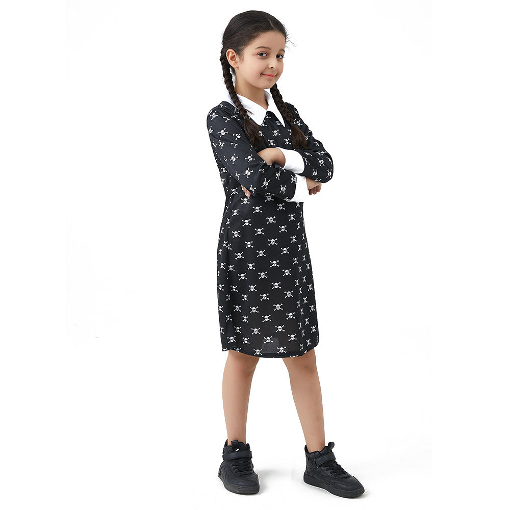 New Children's Cos Costume Female Skull Dress