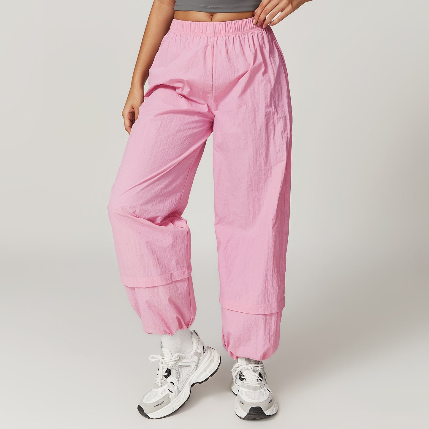 Windproof Breathable Tooling Multi-pocket Loose Elastic Ankle Banded Pants