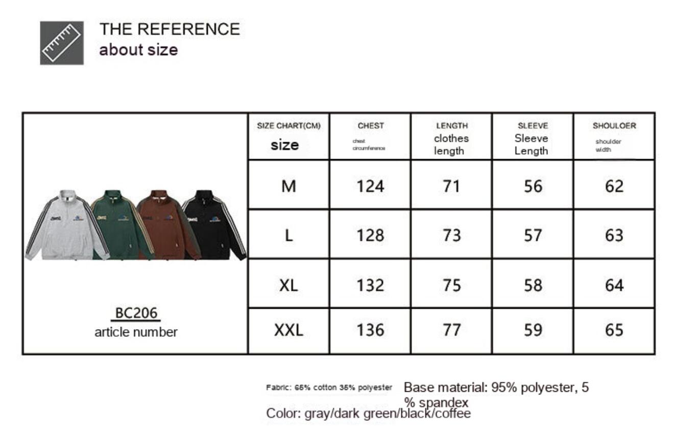 Men's American-style Retro Street Striped With Fleece Lining Half Zipper Jacket