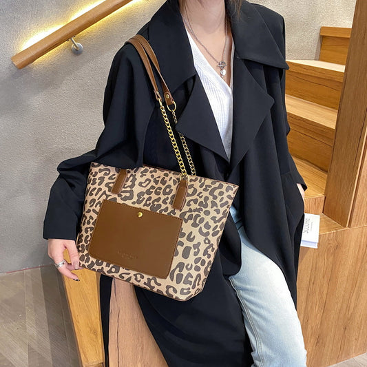 Leopard Print Autumn Shoulder Underarm Bag