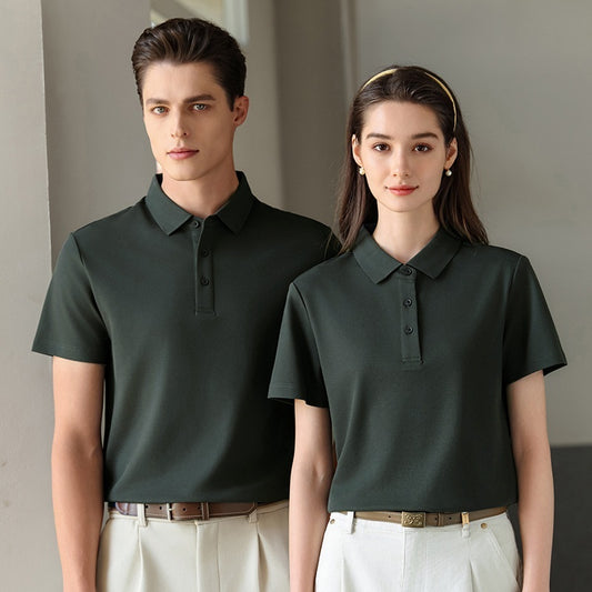 High-end 7A Antibacterial Premium Shirt 9 Mercerized Cotton Short Sleeve