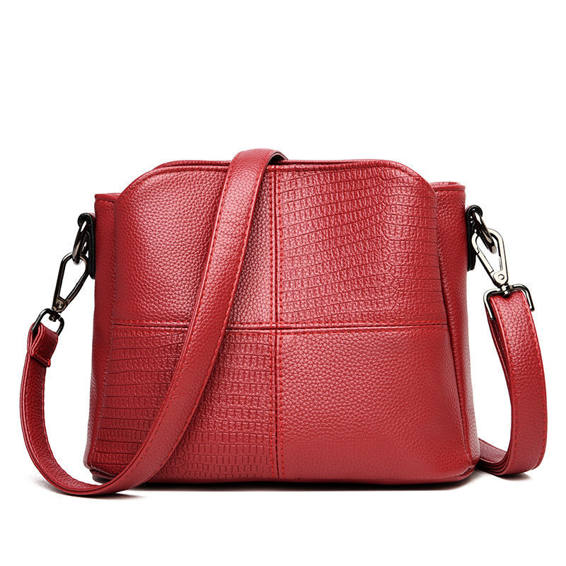 Retro Ladies Bag Simple Leisure Small Bucket Bag Leisure Multilayer One Shoulder Bag