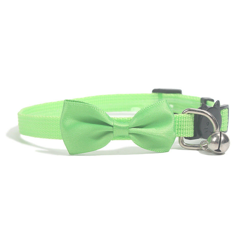 Nylon Bell Bow Pet Tie Collar