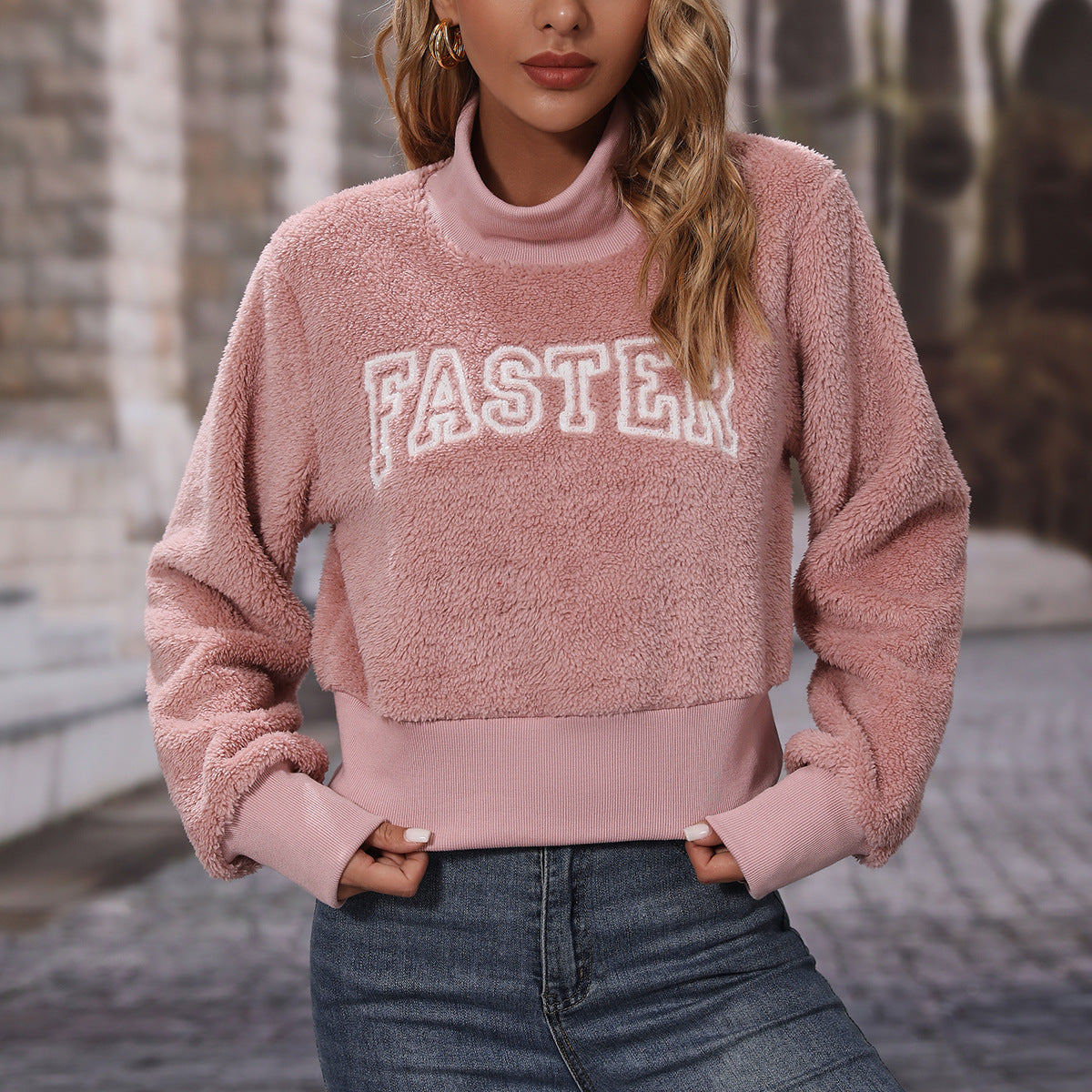 Fall Fashion Women's Round-neck Pullover Long Sleeve Alphabet Embroidery Sweater