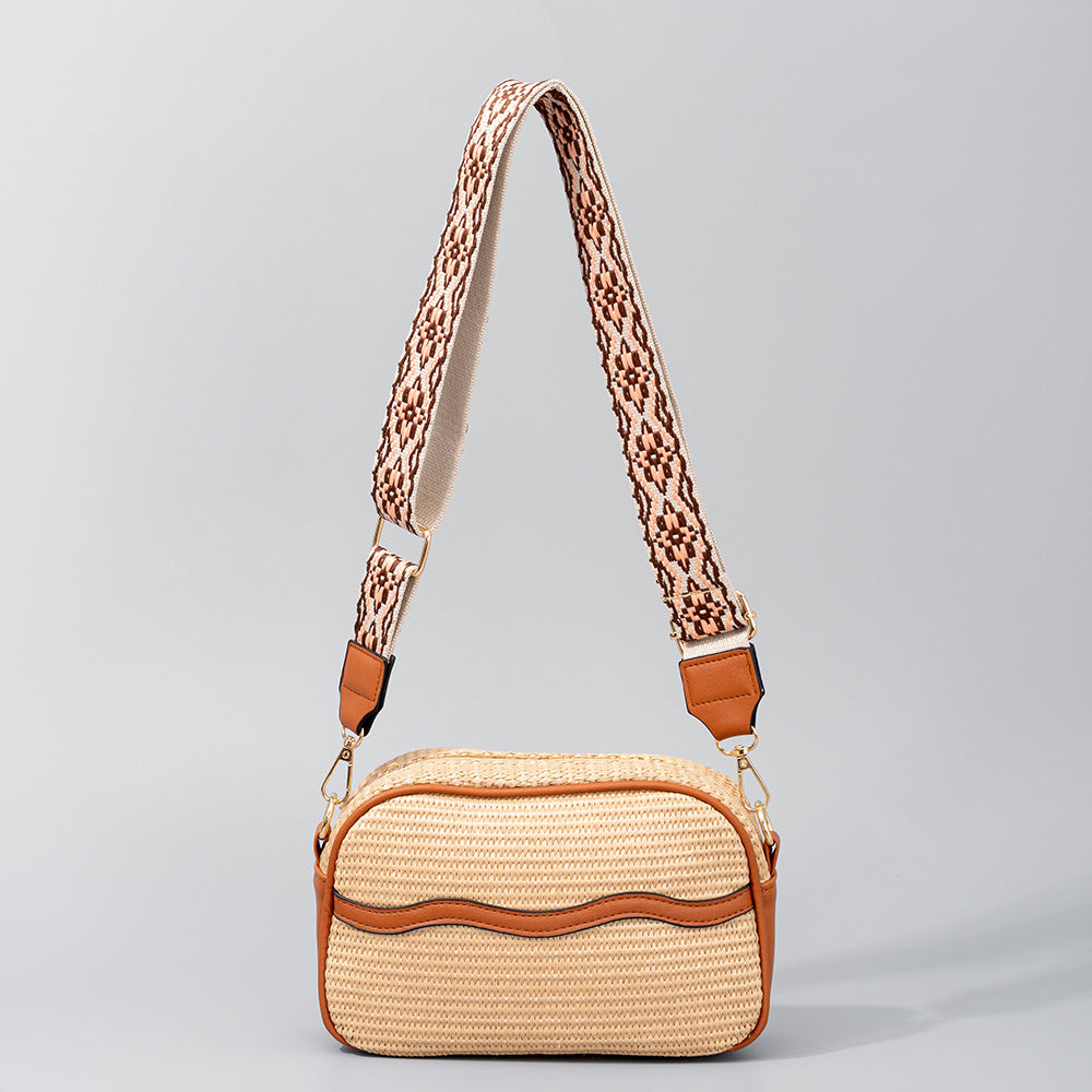 One-shoulder Commuter Special-interest Design High Sense Straw Woven Bag