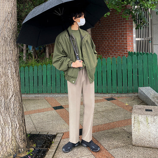 Korean Version Of Ruffian Baseball Jacket Loose Casual Men's Jacket In Autumn And Winter