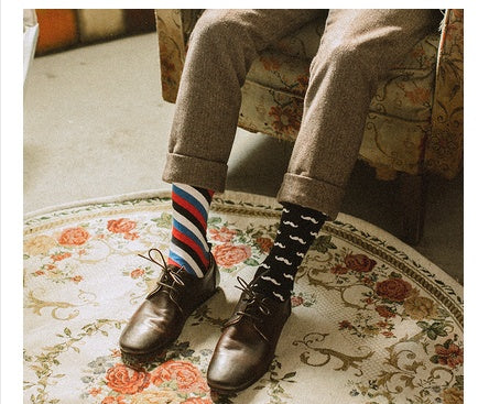 Retro Male Hip-hop Spring And Autumn Long Tube Street British Socks
