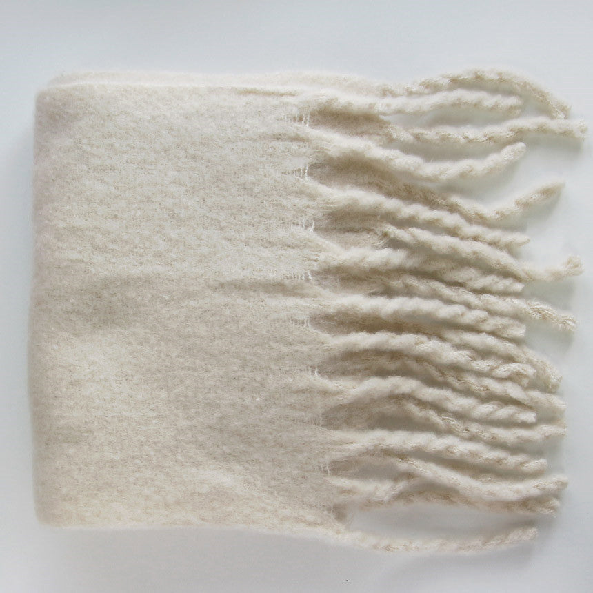 Women's Classic Solid Color Thick Beard  Cashmere Scarf