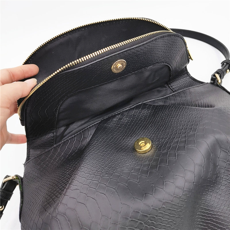 One Shoulder Zipper Flap Bag Women's Cross Body Bag