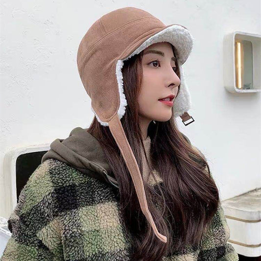 Women's Winter Outdoor Warm Lamb Wool Leifeng Hat