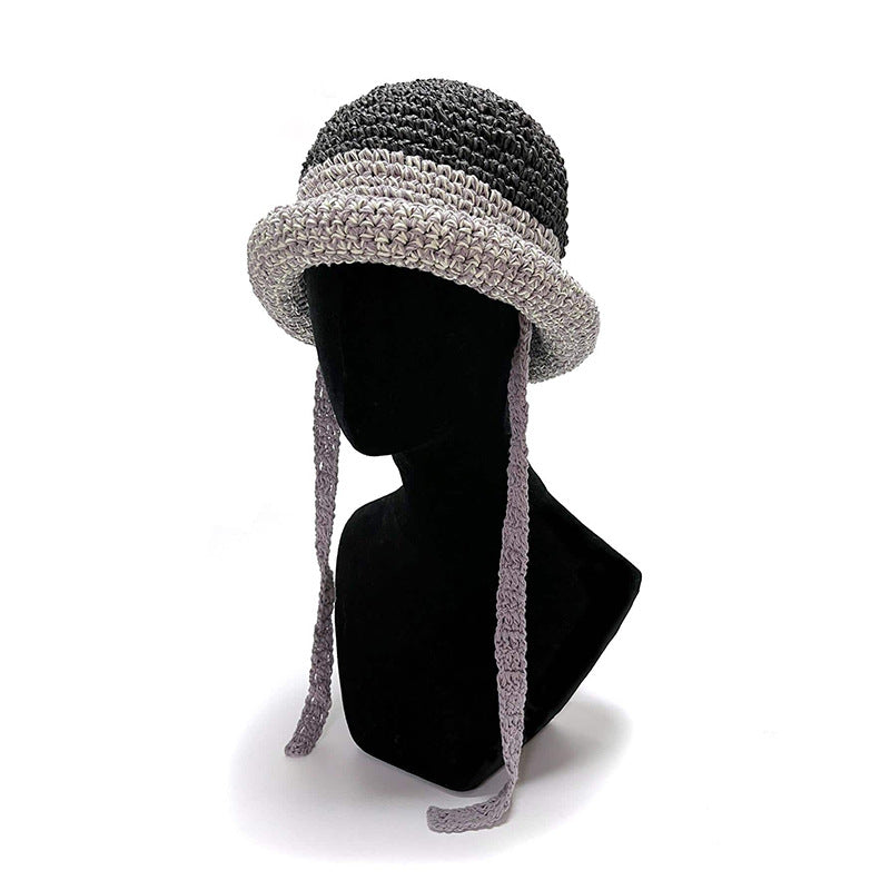 Men's And Women's Fashion Simple Tissue Paper Grass Bucket Hat