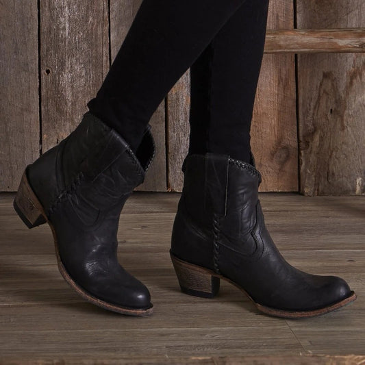 Autumn And Winter New Thick-heeled Mid-heel 40-43 Low-top Women's Boots