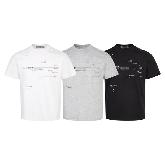 American Style Summer Simplicity Design Letter Print Loose Comfort And Casual T-shirt