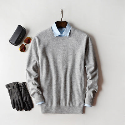 Cashmere Sweater til Mænd Cashmere V-hals Undertrøje Rund Hals Hjerteformet Halsudskæring