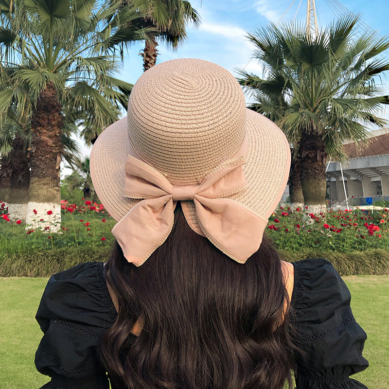 Women's All-match Shade Sun Protection Straw Hat Outdoor Bow