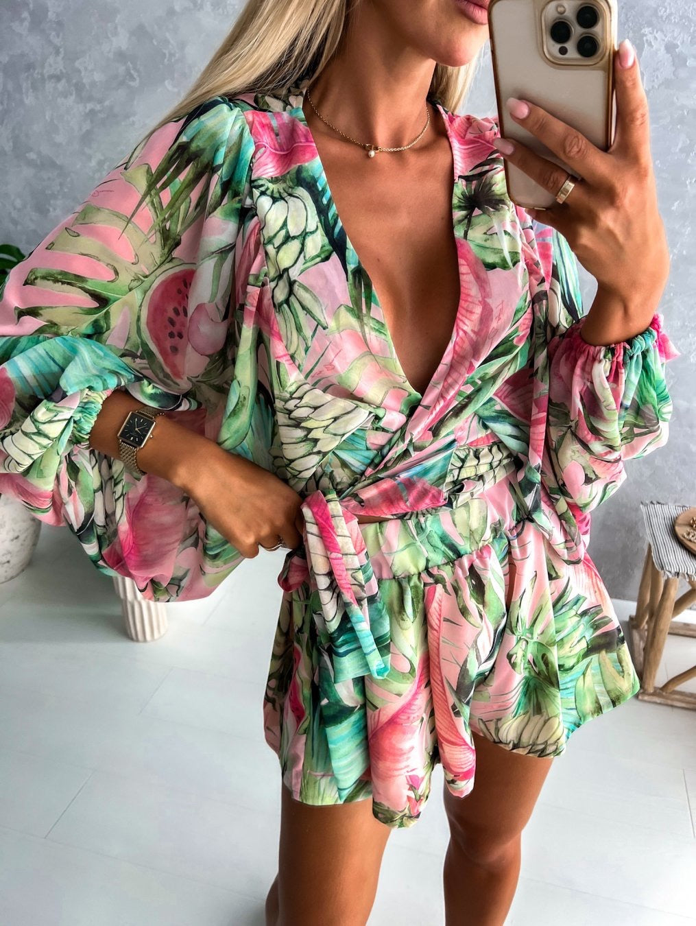 Summer New Rainforest Jumpsuit Suit