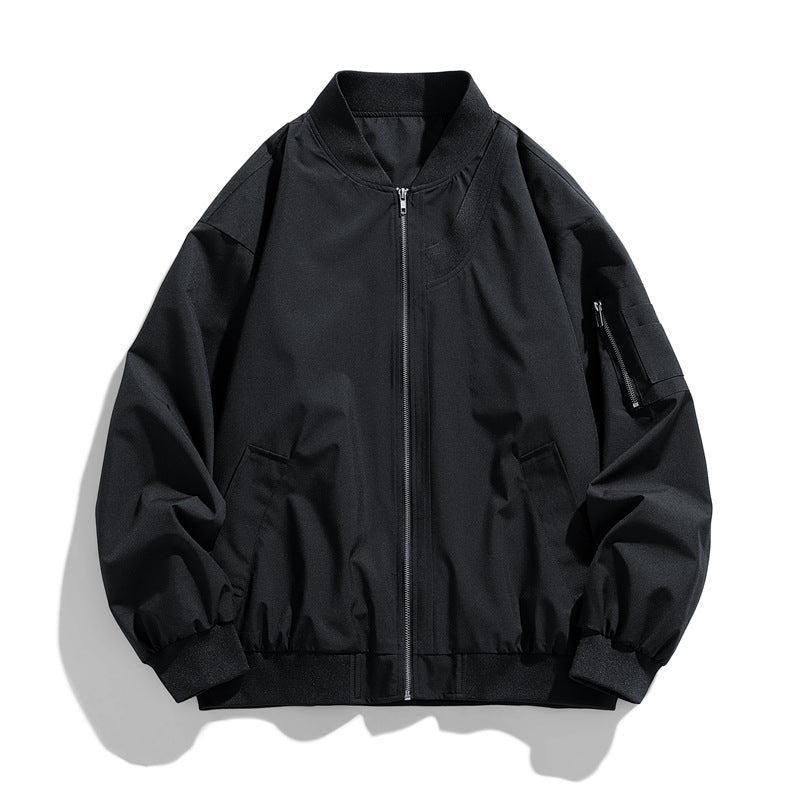 Mens American-Style Retro Workwear Flight Jacket