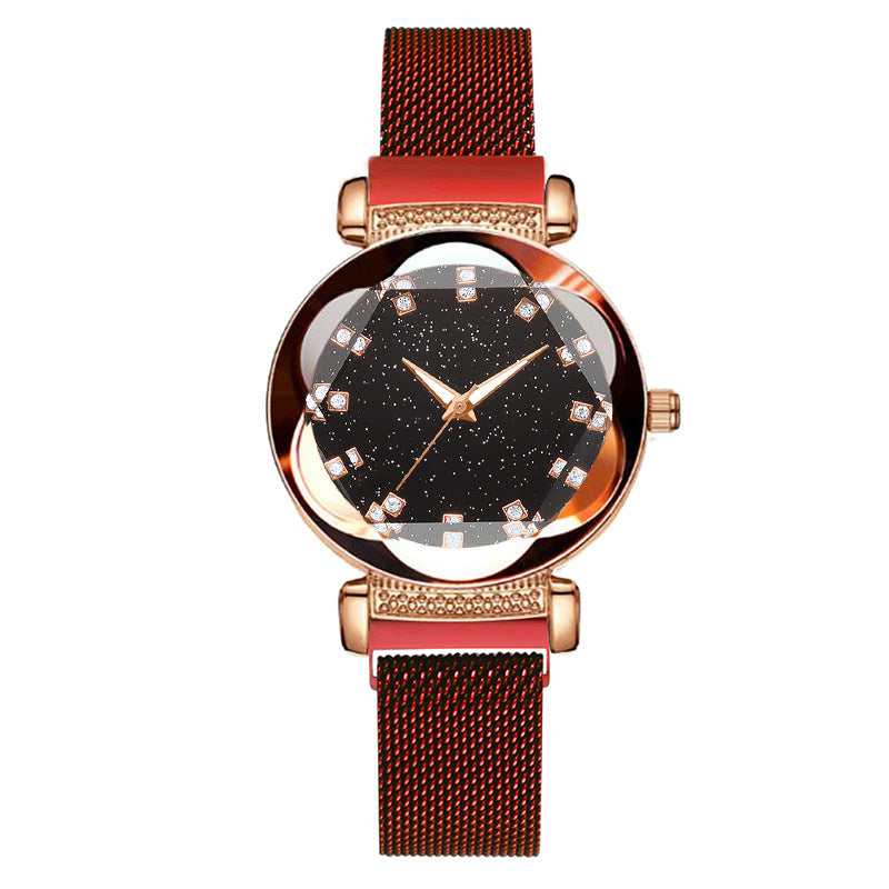 Niche, Vibrato, The Same Watch, Starry Sky Magnet Watch, Rose Gold Watch Head, Big Diamond
