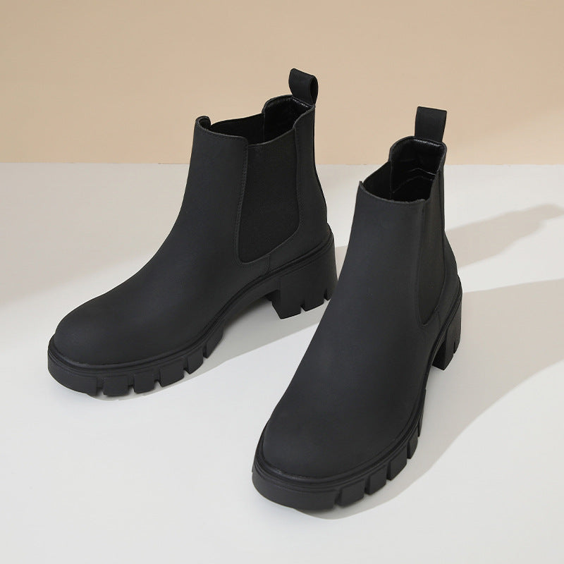 Women's Thick Bottom Suede Dr Martens Boots