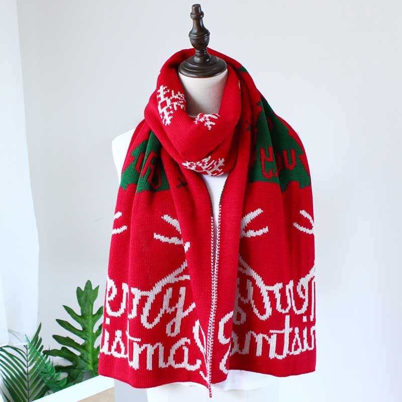 Cute Student Knit Woolen Scarf In Winter