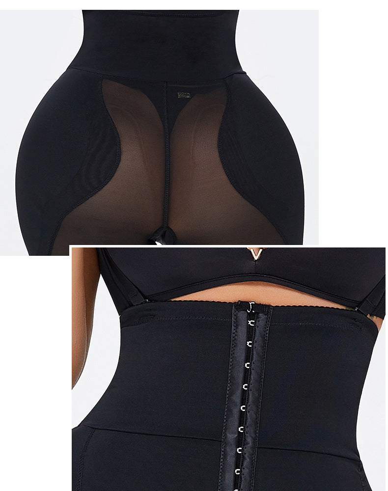 Strap-breasted Crotch-padded Hip-lifting Pants