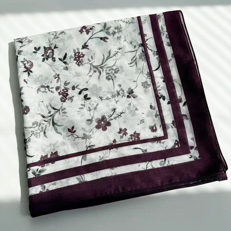 Classic Small Flower Digital Printing Scarf