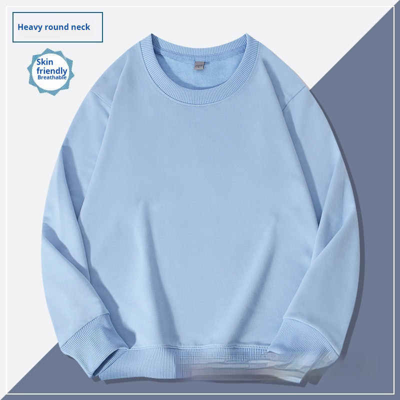 Herre Hættetrøje med Rund Hals Ensfarvet Par T-shirt
